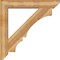Ekena Millwork Balboa Slat Rough Sawn Bracket w/ Offset Brace, Western Red Cedar, 8"W x 46"D x 46"H BKT0806X46X46BOA06RWR - alternate 3